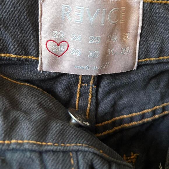 Revice Star Cutout Black Jeans Button Fly High Rise 28 Made in USA - Picture 6 of 8